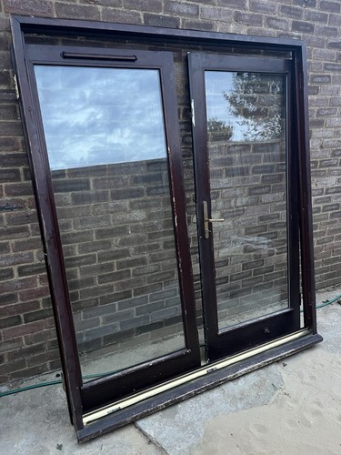 Wooden french doors patio - wooden,