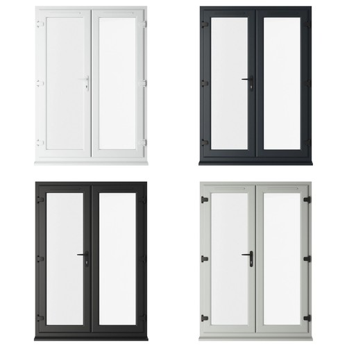Upvc french door - upvc, clear