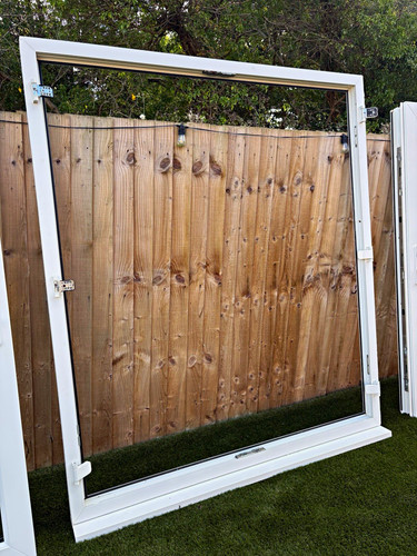 White upvc french doors - white,