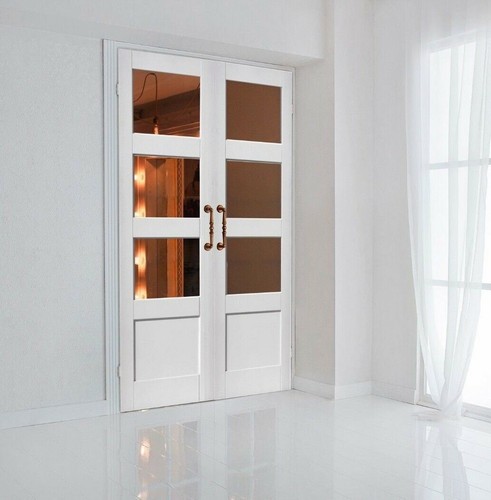 Door pair white - door, internal