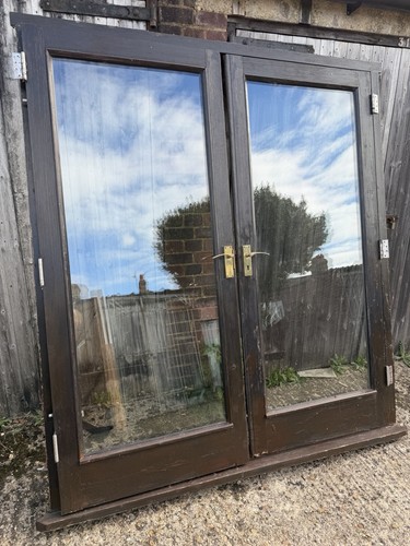 Hardwood french doors set - hardwood,
