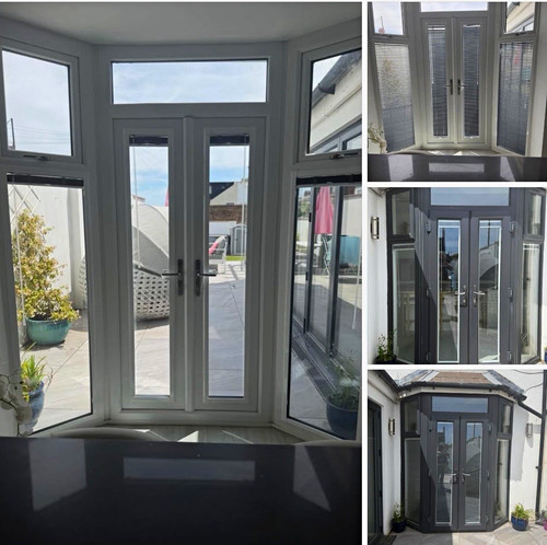 White upvc double french - double,