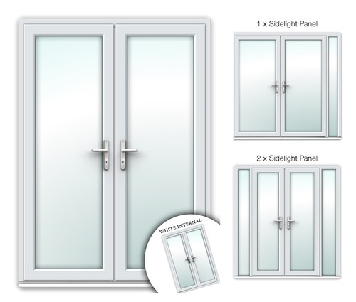 White upvc french - french,