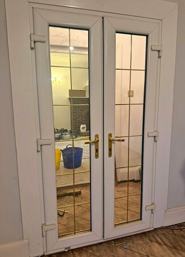 Upvc white double french - upvc,