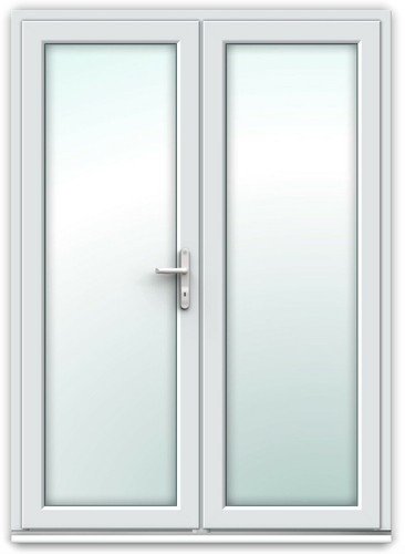 White upvc french door 1490mm - french,