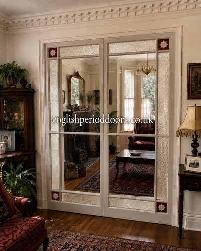 Victorian stained glass - victorian, french