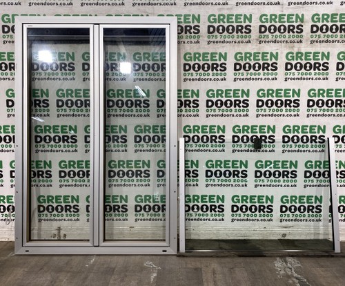 Grey aluminium french doors - grey,