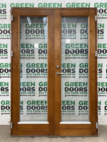 Wooden timber french - doors, in