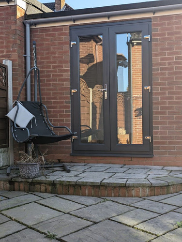 Anthracite grey white upvc - anthracite, on