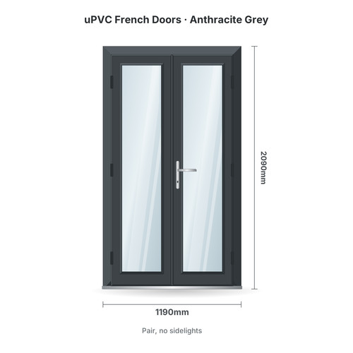 Upvc french doors grey - upvc,
