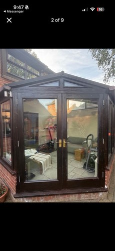 Hardwood french doors set - hardwood,